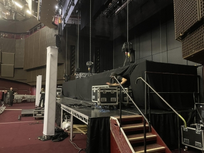 A snapshot of the pre-convention set-up: let's not forget the behind-the-scenes efforts that make all the performances possible